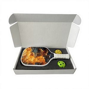 Raquette de pickleball en fibre de carbone thermoformée FitSpark, noyau en nid d'abeille personnalisé, 16 mm, sans bord, zone de frappe optimale - Product Image 1