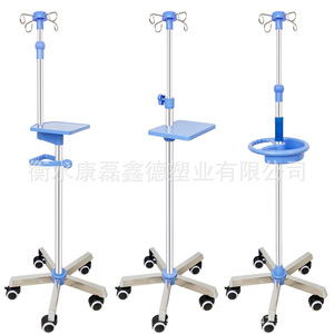 Soporte de infusión de acero inoxidable, móvil y telescópico, altura ajustable, venta directa de fábrica, en stock. - Product Image 2