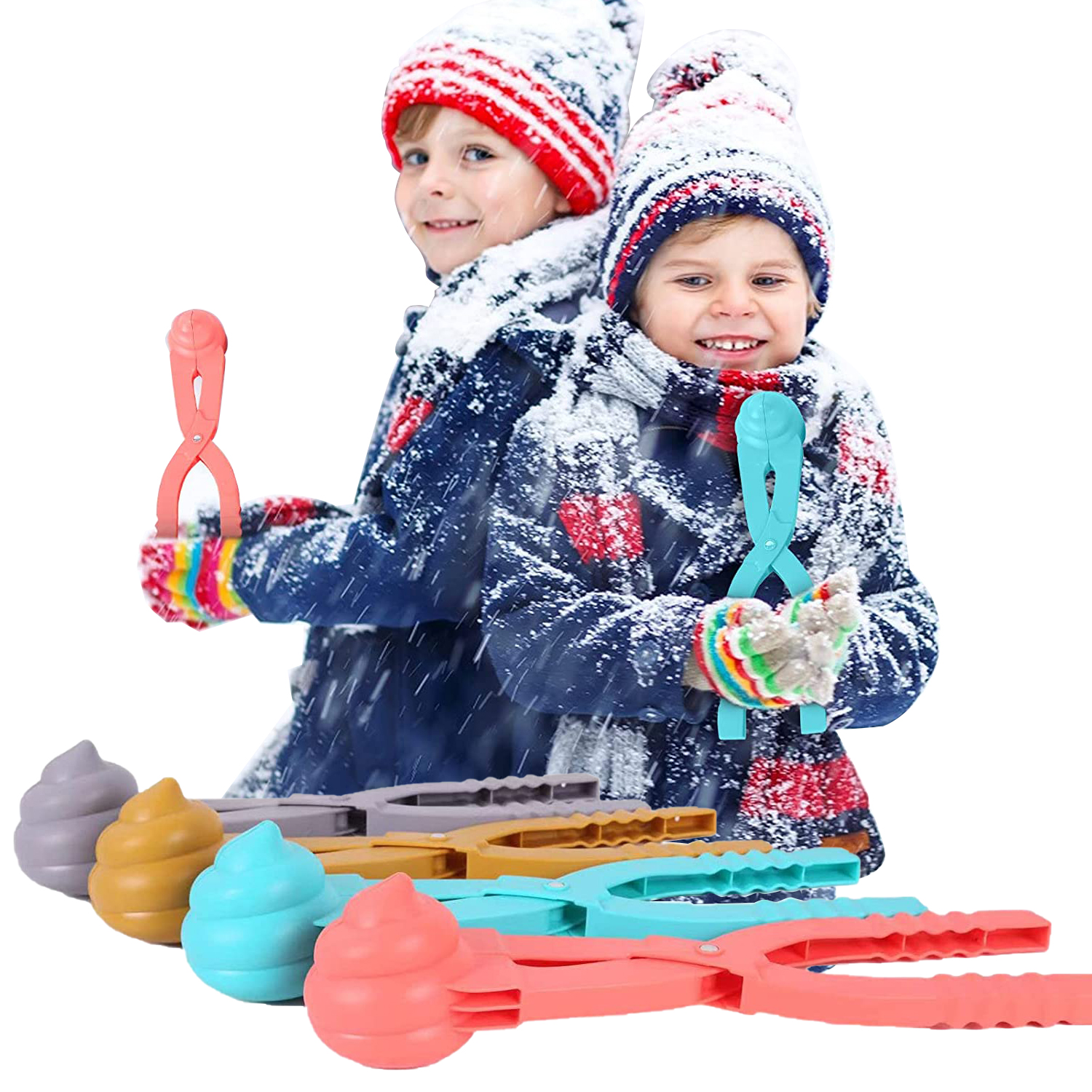 Set De 4 Clips Para Hacer Bolas De Nieve – Molde De ABS Resistente, Ideal Para Invierno, Playa Y Juegos Al Aire Libre, Regalo Original Para Niños