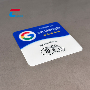 Carte NFC personnalisée pour avis <span class=keywords><strong>Google</strong></span>, en acrylique de 1 mm d'épaisseur, pour avis <span class=keywords><strong>Google</strong></span>, évaluation de l'entreprise, outil de marketing sans contact - Product Image 2