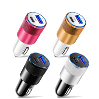 Chargeur de voiture USB-C en alliage d'aluminium, charge rapide PD pour téléphone portable et tablette, 30W double port Type-C, compatible iPhone 17 18 Pro