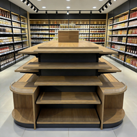 Étagères autoportantes robustes en acier et bois réglables YUMEI, présentoirs pour supermarchés/boutiques de cosmétiques, personnalisables
