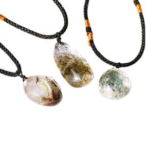 Colgante <span class=keywords><strong>fantasma</strong></span> de lágrima verde natural, colgante de 2-5cm, paisaje de piedras preciosas tallado a mano, estilo de <span class=keywords><strong>amor</strong></span> grabado para ella - Product Image 4