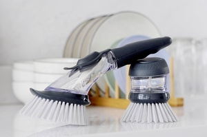 De'ngy — brosse à distributeur de <span class=keywords><strong>savon</strong></span> liquide, nettoyage en profondeur, outil de cuisine, épurateur d'évier, grille de cuisine, brosse à <span class=keywords><strong>vaisselle</strong></span> pour la maison - Product Image 5