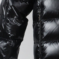 Manteaux bombardiers matelassés à bulles noires brillantes 90 vestes en duvet de canard blanc pour hommes manteau d'hiver chaud et épais pour hommes