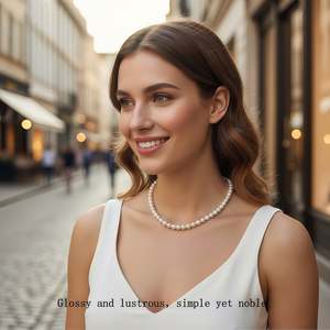 Collier de perles d'eau douce naturelles WENCHI, longueur 45 cm/18 pouces, taille 6-7 mm, cadeau parfait pour maman - Product Image 5