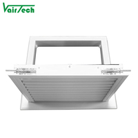 Grille de retour d'air articulée en plastique pour climatisation Hvac Grille de filtre à air de retour en PVC pour ventilation au plafond