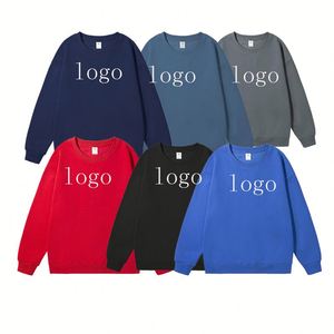 Sweat-shirts à col rond de haute qualité, en coton uni, unisexe, impression et broderie personnalisées, fabricant de sweats en gros - Product Image 1