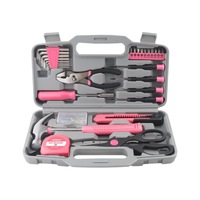 Juego de Herramientas Manuales Multifuncional de 62 Piezas, Martillo, Cinta Métrica, Estuche Rígido, Kit Completo de Herramientas para Reparaciones del Hogar