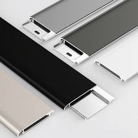 Profilé d'habillage moderne en aluminium pour plinthe LED pour décoration murale