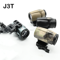 Tactical 3X22mm Magnifier Prism Scope with Aluminum Housing Quick Release Mount 380g for Hunting