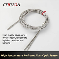 Tête de capteur optique à faisceau diffus quartz haute température M3 M4 M6 350°C capteur à fibre