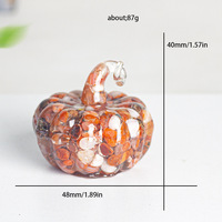 Modèle artisanal en résine de citrouille en forme de goutte de cristal naturel pour la décoration de table de Noël et d'Halloween