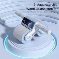 Rouleau Aminceur Ab Double Roue Roulant Silencieux Avec Genouillère ou Perte de Graisse Abdominale Ciblée Home Core Training Fitness AB Roller