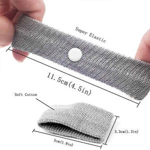 Bracelets élastiques d'acupression pour soulager les nausées chez les femmes enceintes et le mal des transports, en polyester, souples et tendance - Product Image 5