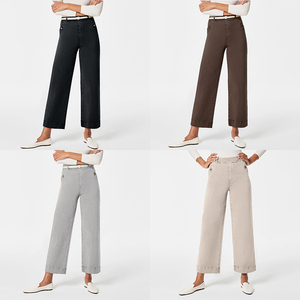 กางเกงยีนส์ขายาวเก้านาทีกางเกงแฟชั่นร้อยแบบขากว้างทรงหลวมแนวการค้าต่างประเทศสินค้าใหม่2025 - Product Image 2