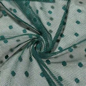 100% mềm polyester váy cưới váy muỗi vải tuyn Vải Jacquard Polyester lưới vải chấm lớn - Product Image 3