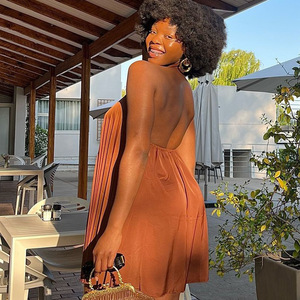 <span class=keywords><strong>Abito</strong></span> Africano Nuovo Arrivo Taglie Forti Estivo da <span class=keywords><strong>Donna</strong></span>, Gonna Corta Monocolore - Product Image 3