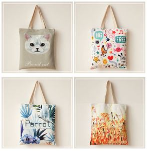 Custom Blank <b>Canvas</b> <b>Tote</b> Bag Print Shopping Shoulder Bag with Zipper - Product Image 3
