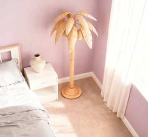 Lampe de sol en <span class=keywords><strong>rotin</strong></span> faite à la main sur mesure pour salon, chambre à coucher, villa, cour, thème hôtel, décoration de complexe hôtelier, <span class=keywords><strong>palmier</strong></span> - Product Image 6