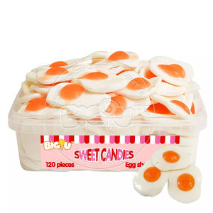 Venta caliente a granel al por mayor gigante forma de huevo frito dulces fiesta caramelo <span class=keywords><strong>Gummy</strong></span> proveedor mezcla de frutas sabor suave gelatina caramelo - Product Image 1