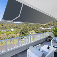Vente flash : auvents rétractables électriques en aluminium pour extérieur, cadre en aluminium, cassette intégrale, couleur personnalisée, auvent rétractable en aluminium