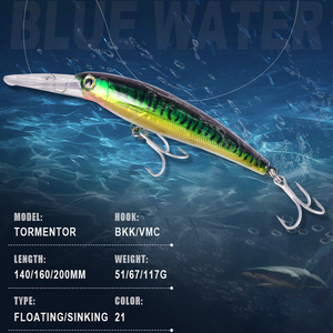 Leurres méné coulants gros poissons appâts de pêche à la traîne appâts de thon saumon leurres de pêche durs plongeur profond appâts de natation accessoires de pêche - Product Image 4