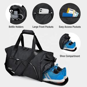 Bolsa de deporte al aire libre portátil con logotipo personalizado y bolsa de viaje con cierre de cremallera, bolsa de lona de viaje <span class=keywords><strong>para</strong></span> entrenamiento con compartimento <span class=keywords><strong>para</strong></span> zapatos - Product Image 3