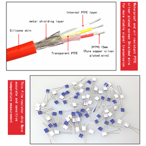 مستشعر حرارة <span class=keywords><strong>PT1000</strong></span>/PT500 متوافق مع مقياس الحرارة NTC، مجس حرارة لمقياس الحرارة - Product Image 3