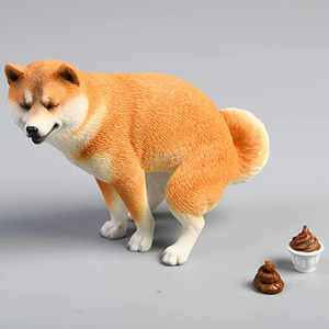 Figura de animal de imitación, accesorio creativo personalizado para el hogar, figurita de poliresina, Media sentadilla, <span class=keywords><strong>shiba</strong></span> <span class=keywords><strong>inu</strong></span>, <span class=keywords><strong>estatua</strong></span> de perro - Product Image 4