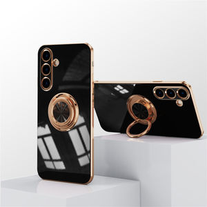 Para <span class=keywords><strong>Samsung</strong></span> A55 funda con soporte para anillo, funda de teléfono de TPU suave chapada de lujo para <span class=keywords><strong>Samsung</strong></span> <span class=keywords><strong>Galaxy</strong></span> A05S A15 A35 A55 5G - Product Image 2