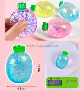 ของเล่นบีบอัดรูปแครอทออโรร่ามอลโทสกลิตเตอร์ น่ารัก สร้างสรรค์ บรรเทาความเครียด บีบแล้วคืนตัวช้า ของเล่นบีบเล่นสำหรับเด็ก - Product Image 3