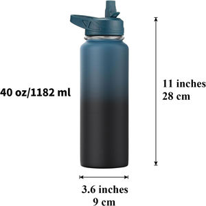 Bouteille d'eau isotherme en acier inoxydable à double paroi pour le sport, les voyages en plein air et le camping, 32 OZ, avec couvercle verrouillable - Product Image 4