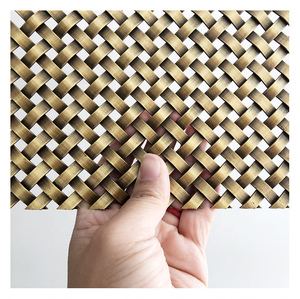 Premium Antique Brass Decorative Woven Metal <b>Mesh</b> High Density Flat <b>Wire</b> - Product Image 2