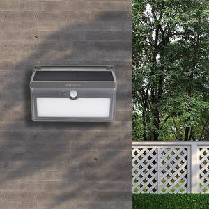Lampe solaire extérieure étanche <span class=keywords><strong>Philips</strong></span>, éclairage de cour, utilisation domestique, détection de mouvement, passage 50 100 300lm 6500K, applique murale - Product Image 4