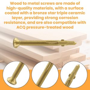# Viti autoforanti 12x2-1/2 con testa Torx T-25 per <span class=keywords><strong>legno</strong></span>, viti <span class=keywords><strong>Tek</strong></span> per metallo, per fissaggio <span class=keywords><strong>legno</strong></span>-acciaio su pianali e rimorchi - Product Image 4