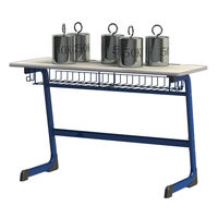 Meubles scolaires, pupitre scolaire double en bois, tables et chaises de classe, pupitre et chaise pour étudiants, ensemble de sièges doubles