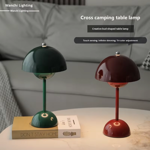 Lampe de table champignon moderne rechargeable en gros, 2000 mAh, en plastique, LED, à intensité variable, commande tactile, pour la maison, la chambre, les mariages - Product Image 3