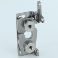 Loquet rotatif en acier inoxydable à deux positions de grande taille avec levier de déverrouillage à 2 points, fermeture par poussée, verrou de porte à fermeture automatique Southco R4
