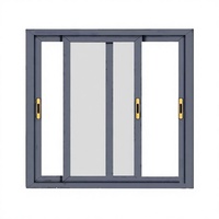 Fenêtre coulissante sur mesure en alliage d'aluminium, double vitrage, ouverture horizontale, moustiquaire magnétique, moderne, pour salle de bain et cuisine, écoénergétique