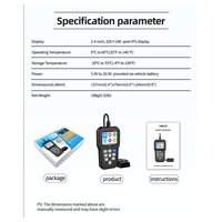 Outil de diagnostic automobile professionnel OBD2, lecteur de codes de panne du moteur, testeur de tension et de durée de vie de la batterie