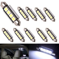 Lampe de lecture LED pour voiture 5050 4SMD 41mm, double pointe, pour plaque d'immatriculation