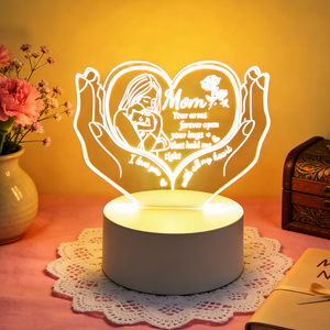 Lámparas Acrílicas Personalizadas, Luces Nocturnas LED con Imagen Creativa Personalizable en 3D, Regulables, Recargables por USB, Regalos Festivos para Padres - Product Image 3