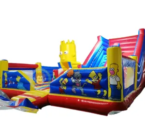 Inflatable Bouncer bouncy lâu đài bơm hơi Simpsons bơm hơi