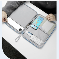 Étui pour tablette en cuir PU souple et durable haut de gamme, grande capacité, protection antichoc pour ordinateur portable et doublure intérieure portable