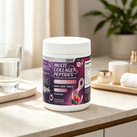 Collagène en poudre à marque privée OEM, 30 portions, 281g, saveur baies, complément alimentaire, anti-âge, soutien articulaire, GMP