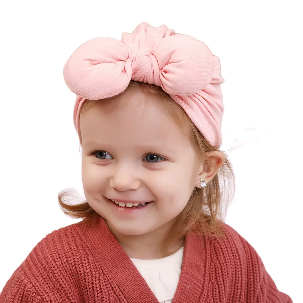 Simple Kids Accessories Nylon Wrapped Type Baby Accessories Soft Elastic Hair Bands Wholesale Custom Logo Plain Fashion Headband
