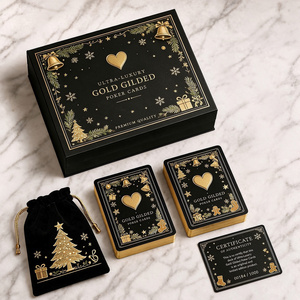 Fabricante de Cajas de Regalo de Lujo con Impresión en Lámina Dorada para Cartas de Póker de Papel Navideñas Personalizadas OEM ODM, Directo de Fábrica - Product Image 3