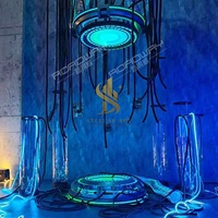 Plateforme de téléportation LED Sci-Fi, Luminaire de plafond futuriste pour la décoration de bars et de salles de spectacle