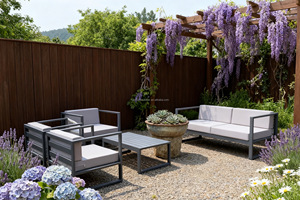 Vente chaude imperméable et crème solaire en acier inoxydable terrasse jardin hôtel chambre ensoleillée canapé d'extérieur - Product Image 4